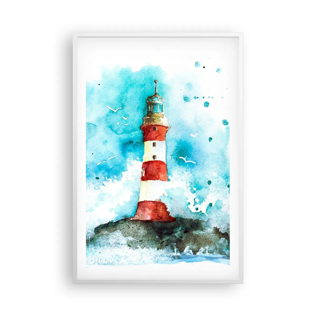 Affisch i vit ram - Elementens enhet - 61x91 cm