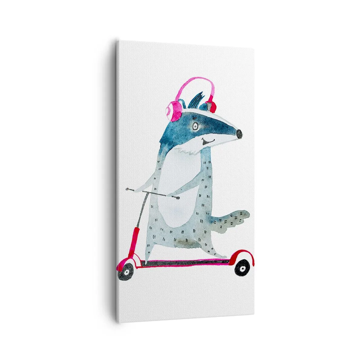 Canvastavla - Bild på duk - Grävlingens glädje - 55x100 cm