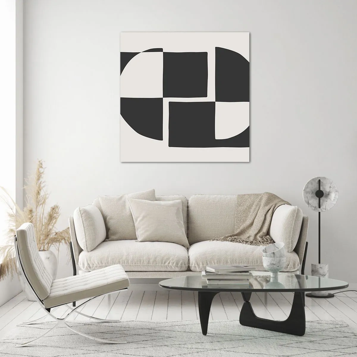 Glastavla - Bild på glas - Antites – syntes - 70x70 cm