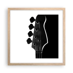 Affisch i ram av ljusek - Rocktystnad - 40x40 cm