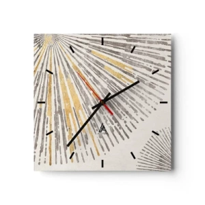 Väggklocka - Klocka på glas - Radiens skönhet - 30x30 cm