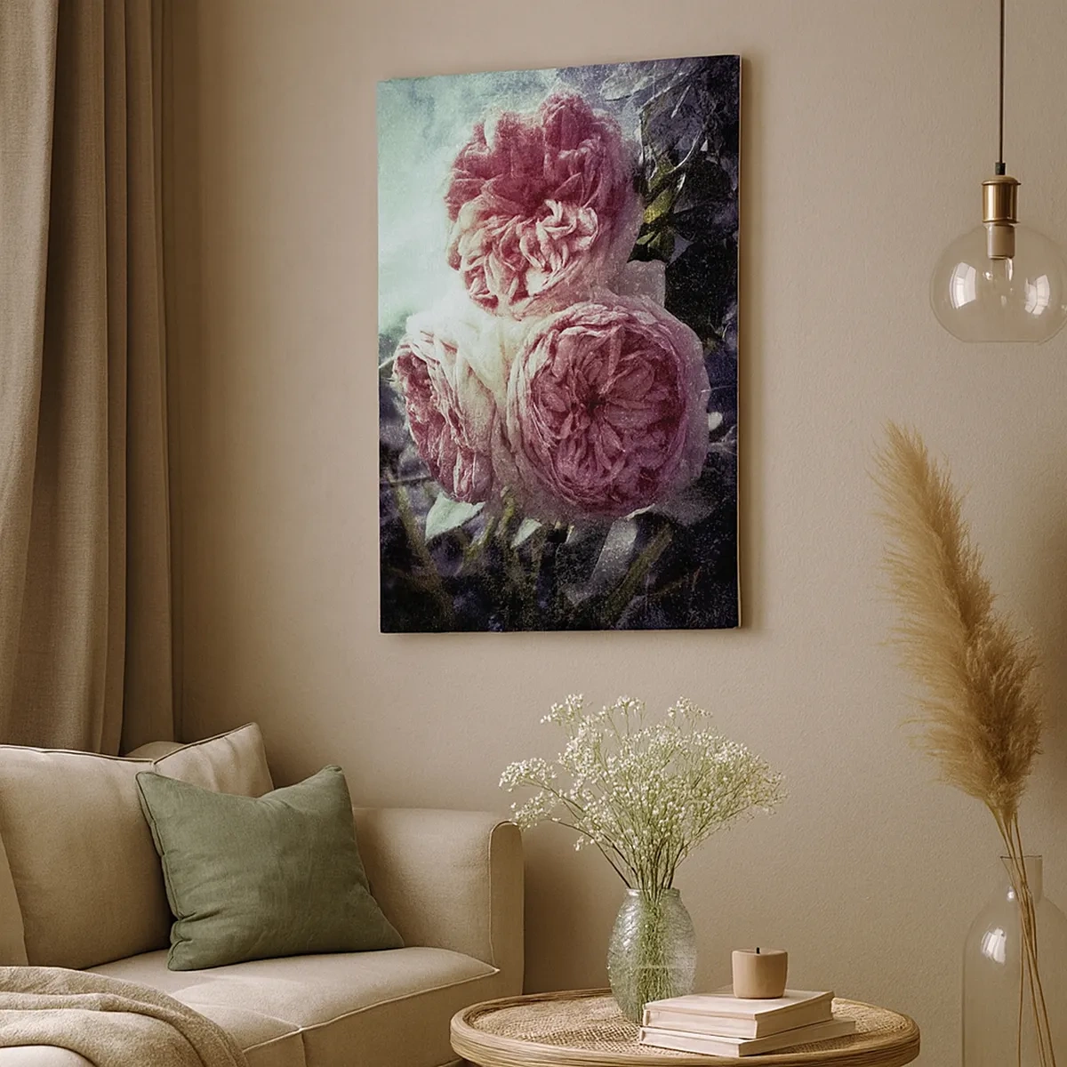 Canvastavla - Bild på duk - I en romantisk atmosfär - 50x70 cm