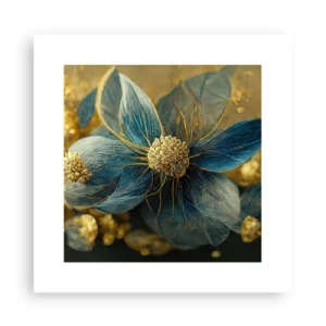 Affisch - Blommande av guld - 30x30 cm