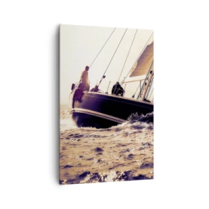 Canvastavla - Bild på duk - Segla seglaren - 80x120 cm