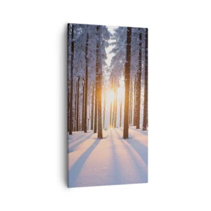 Canvastavla - Bild på duk - Tydligt svart på vitt - 55x100 cm