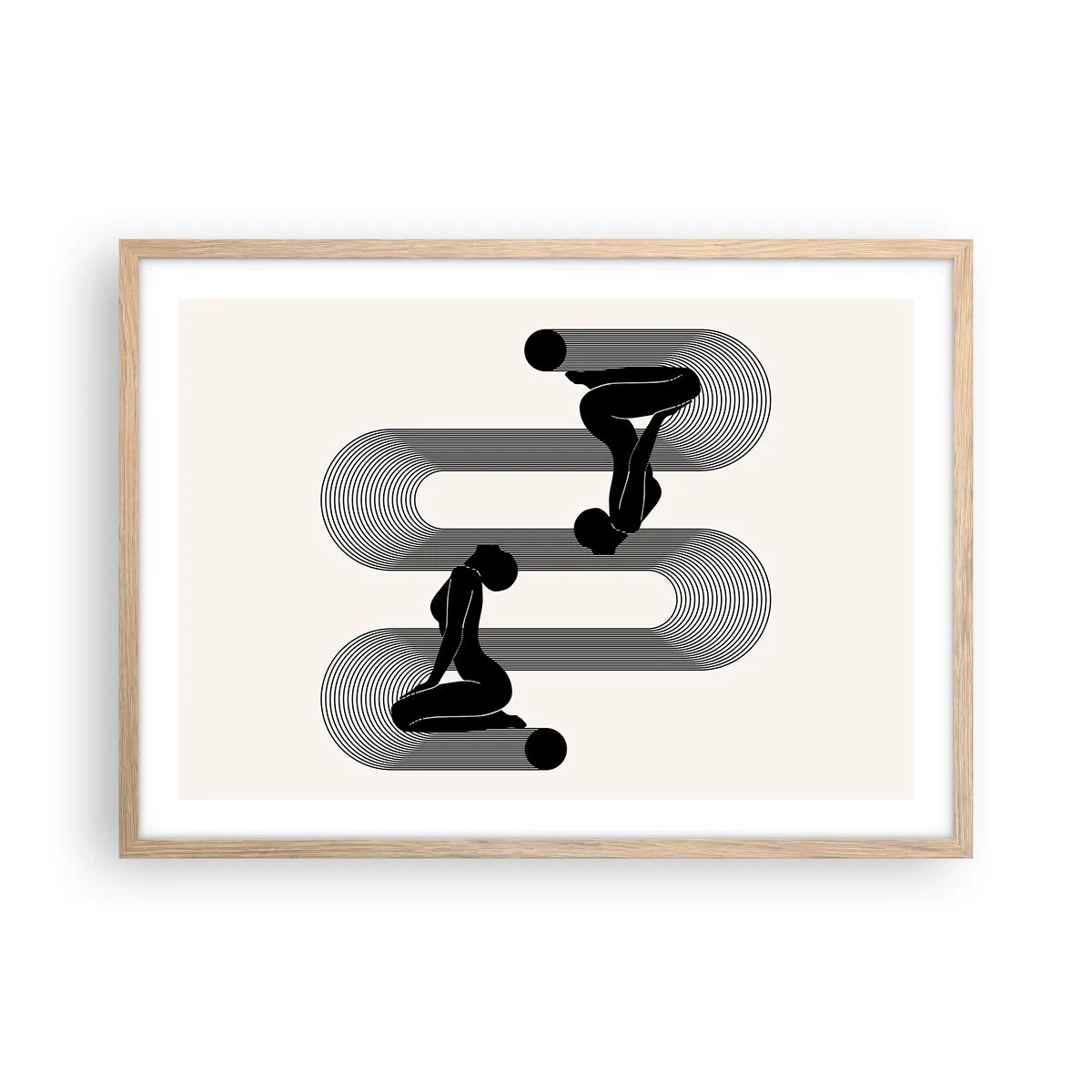 Affisch i ram av ljusek - Sensuell symmetri - 70x50 cm