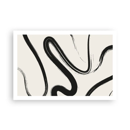 Affisch - Svart och vit elegans - 91x61 cm