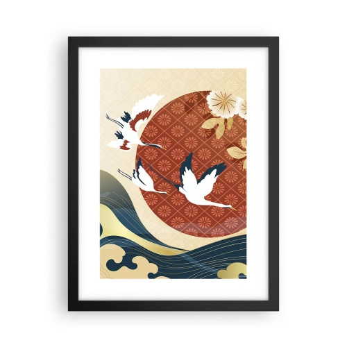 Affisch i svart ram - Japansk saga - 30x40 cm