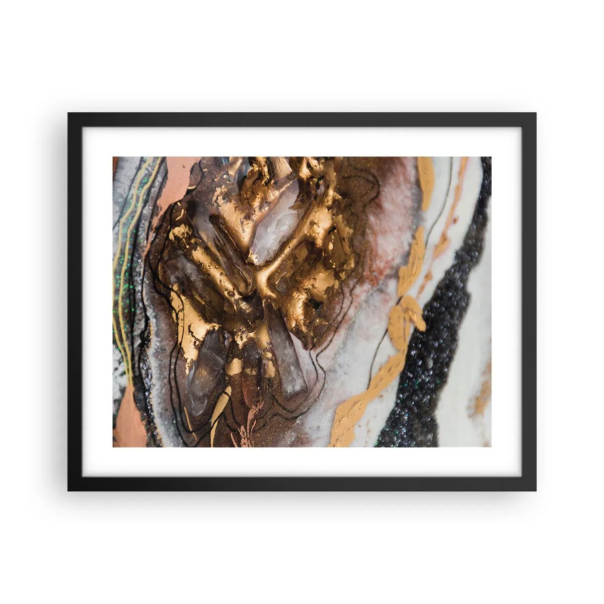 Affisch i svart ram - Jordens element - 50x40 cm