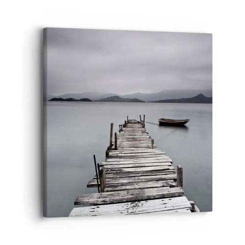 Canvastavla - Bild på duk - Imorgon kan du ge dig iväg - 30x30 cm