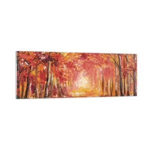 Glastavla - Bild på glas - Kopparskog - 90x30 cm