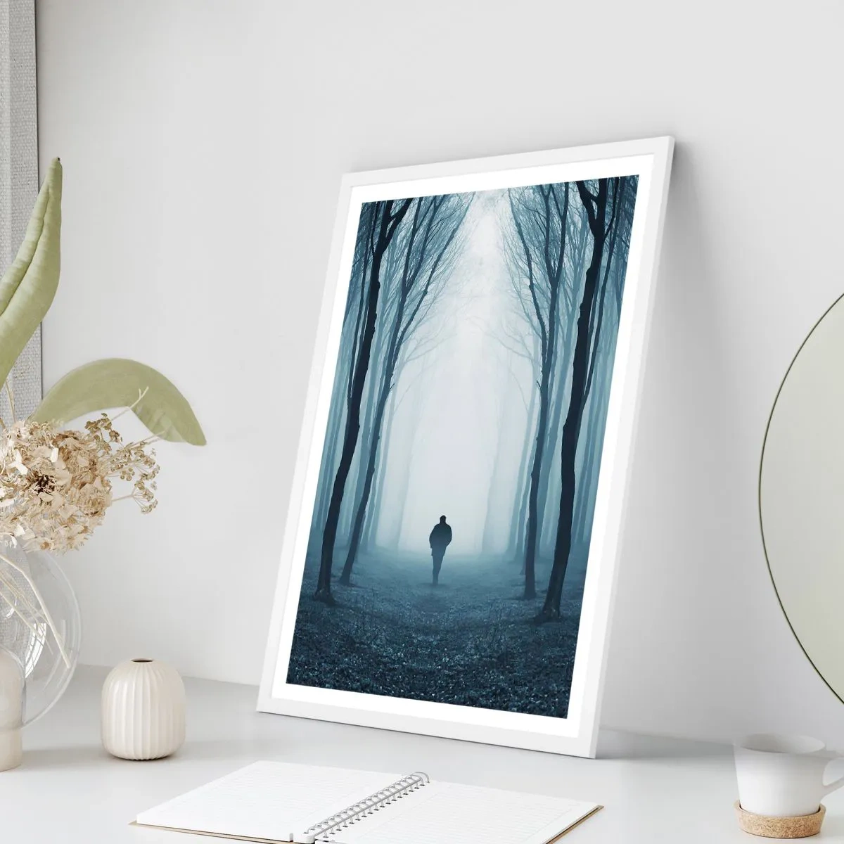 Affisch i vit ram - Och allt är enkelt och klart - 30x40 cm