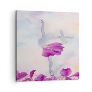 Canvastavla - Bild på duk - Ömtålig som en blomma - 60x60 cm