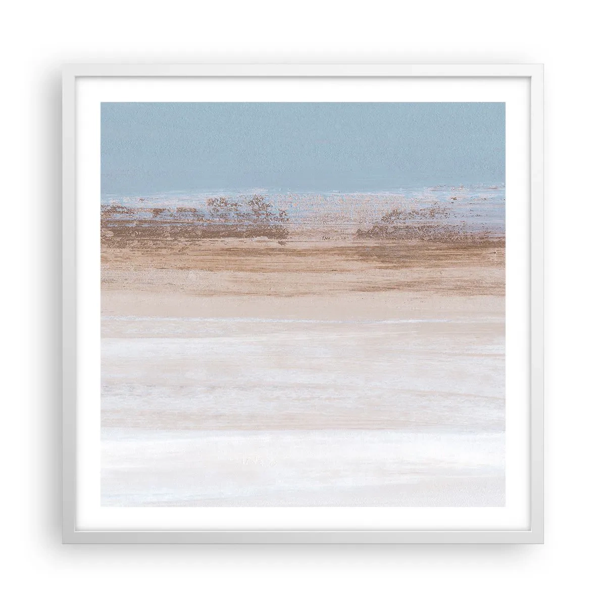 Affisch i vit ram - Tvetydigt landskap - 60x60 cm