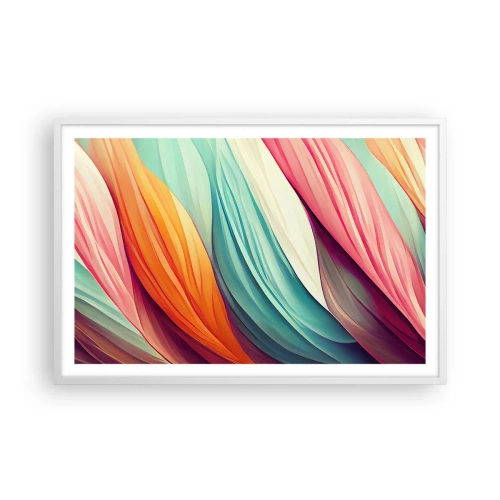 Affisch i vit ram - Regnbågsväv - 91x61 cm
