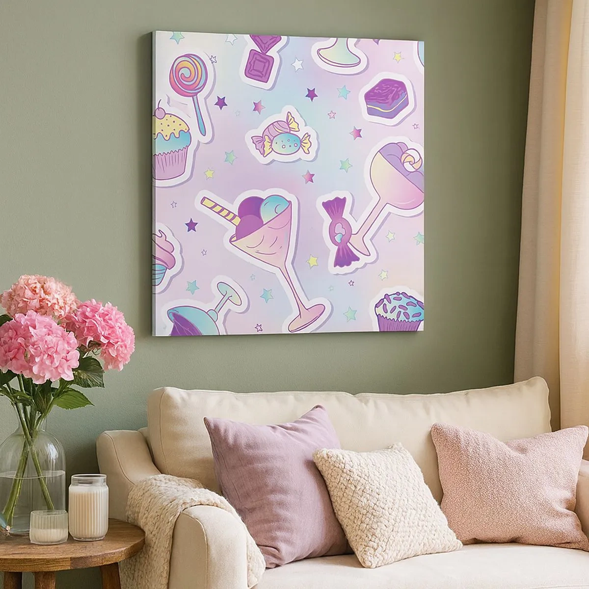 Canvastavla - Bild på duk - Skulle vilja ha födelsedag varje dag - 30x30 cm