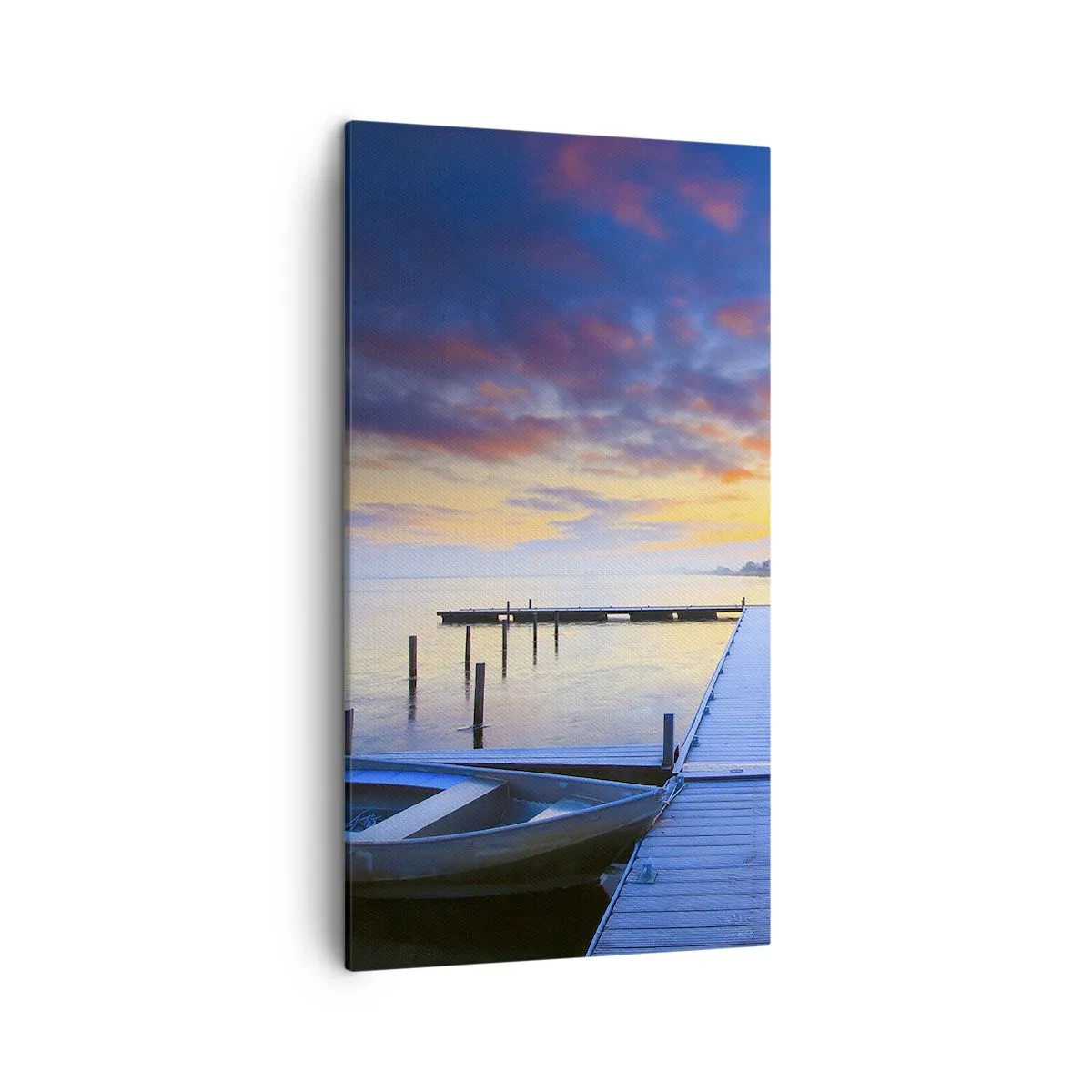 Canvastavla - Bild på duk - Violet-guld ro - 45x80 cm