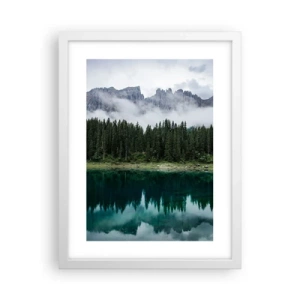 Affisch i vit ram - Tyst, tyst, väck inte sovande vatten... - 30x40 cm