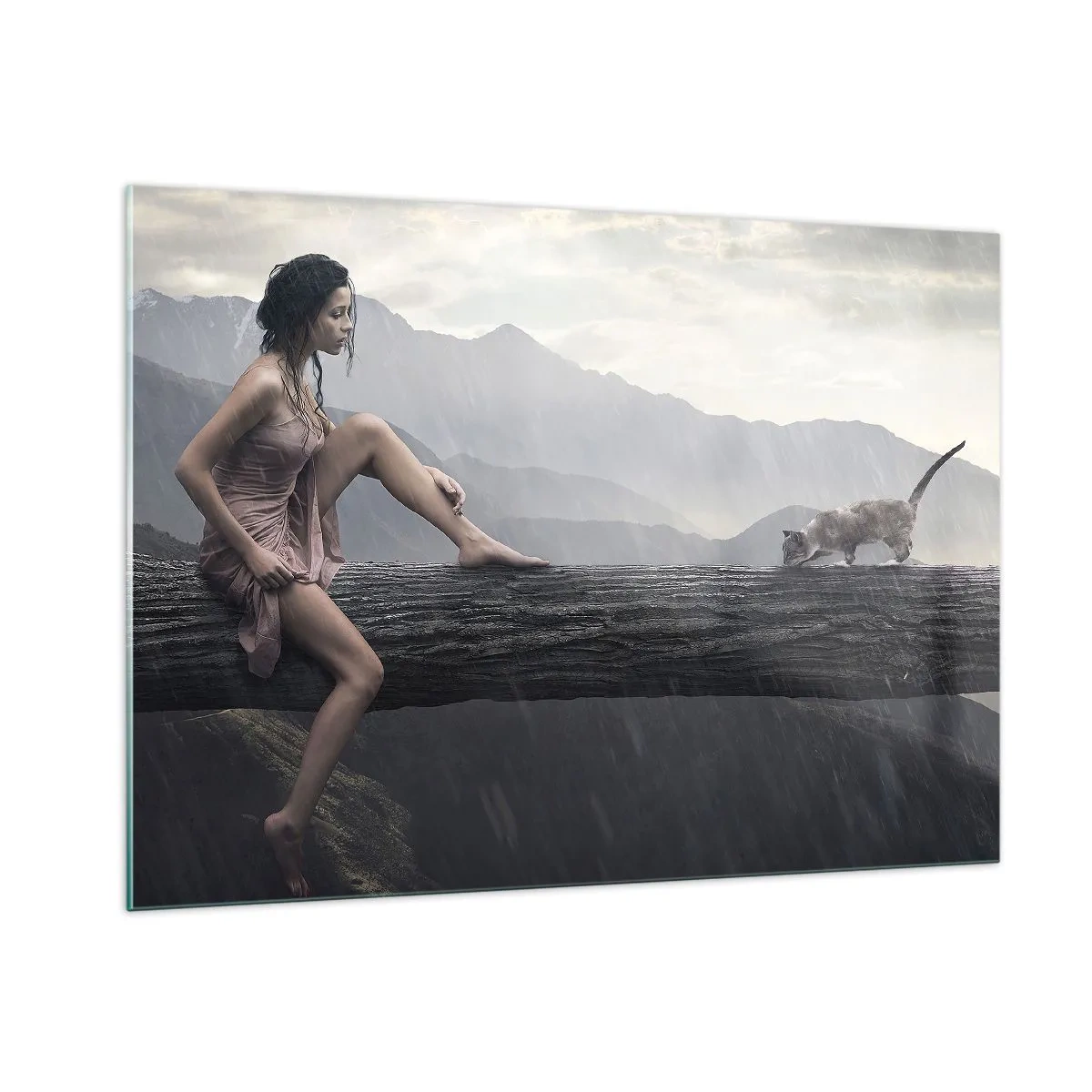 Glastavla - Bild på glas - Skönhetens topp - 100x70 cm