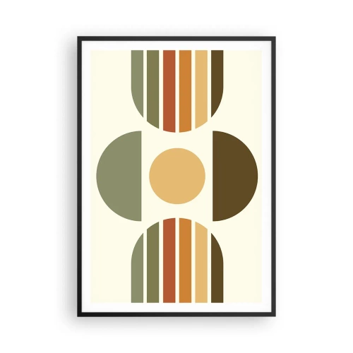 Affisch i svart ram - I jordens färger - 70x100 cm