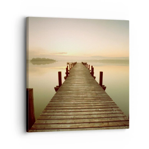 Canvastavla - Bild på duk - Förgryning, gryning, ljus - 30x30 cm