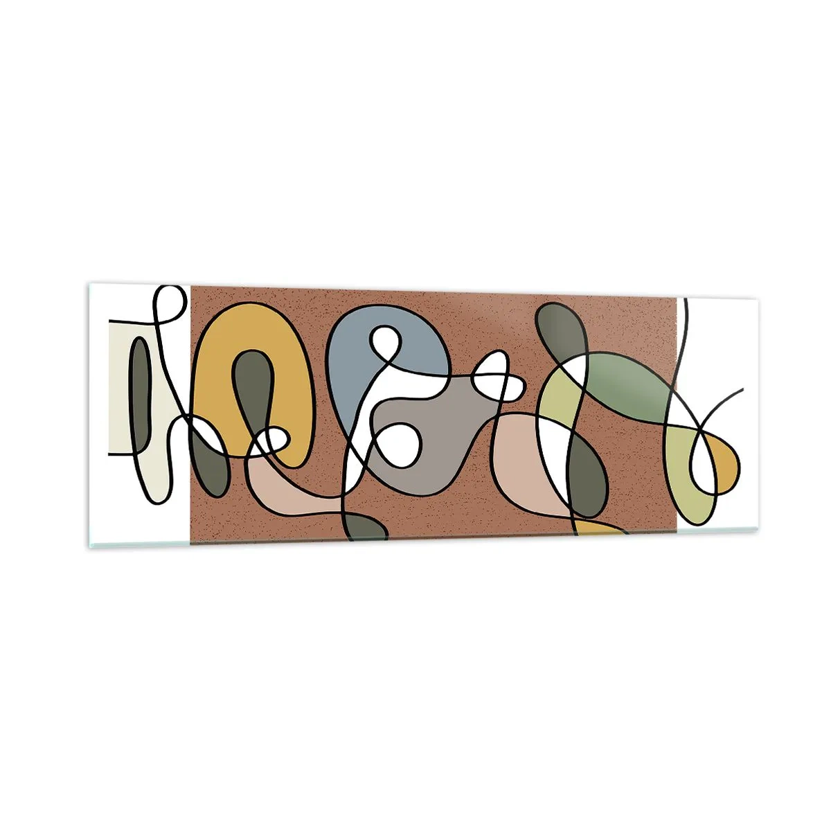 Glastavla - Bild på glas - En abstraktion värd att le åt - 90x30 cm