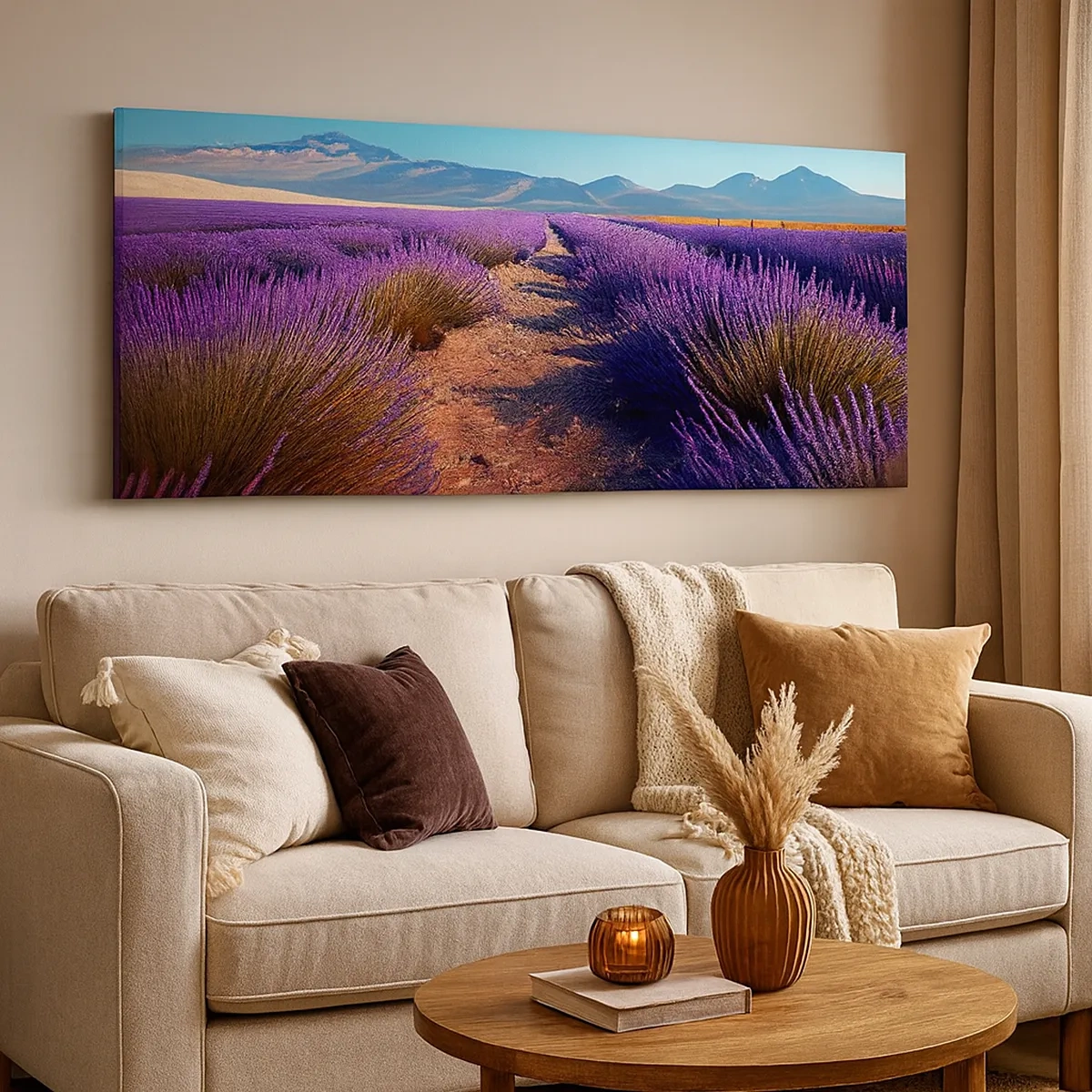 Canvastavla - Bild på duk - Doftande fält - 30x30 cm