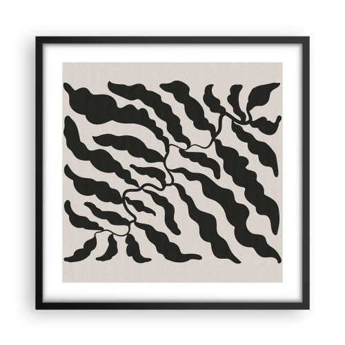 Affisch i svart ram - Kvadratens natur - 50x50 cm