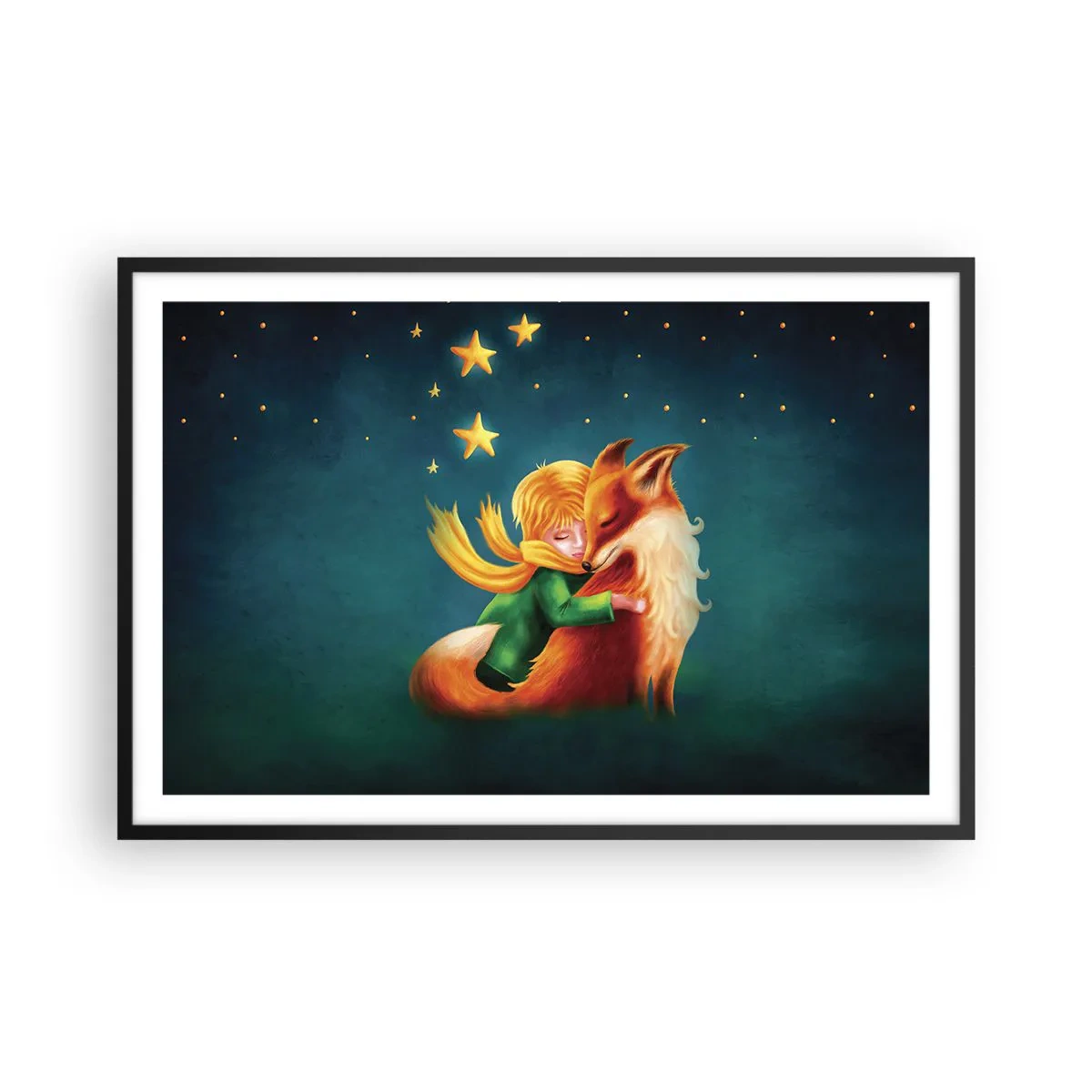 Affisch i svart ram - Lilla prinsen - 91x61 cm