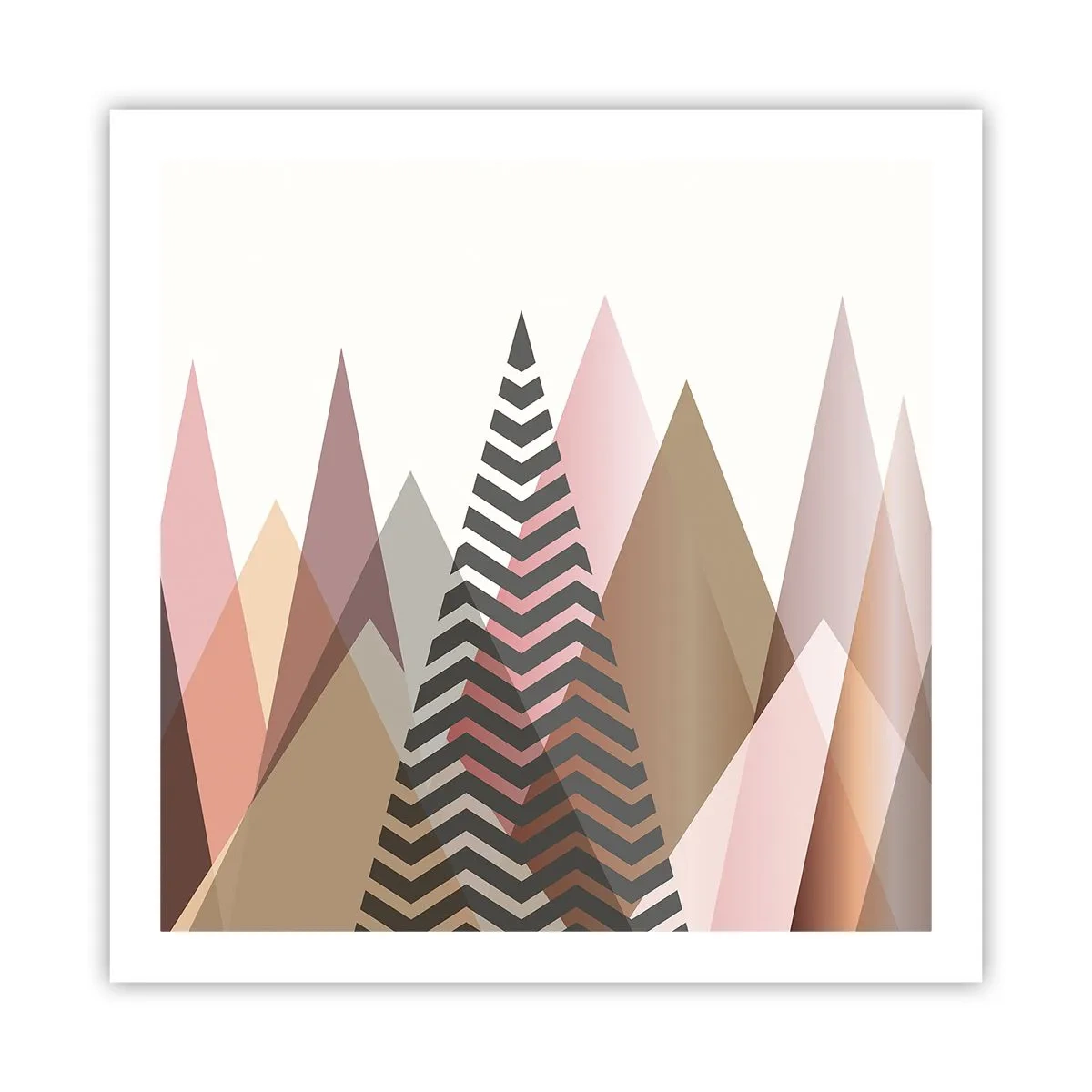 Affisch - Utsikt över pyramider - 60x60 cm