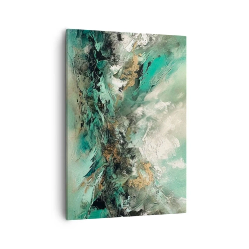 Canvastavla - Bild på duk - Smaragdsvart bränna - 50x70 cm