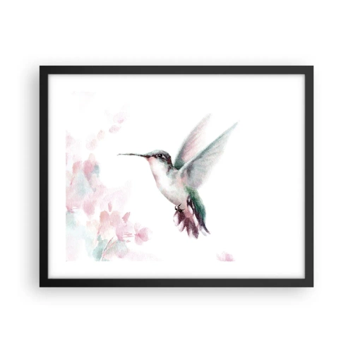 Affisch i svart ram - Fångad flaxande - 50x40 cm