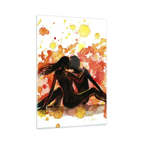 Glastavla - Bild på glas - Och så blev det ljus - 80x120 cm