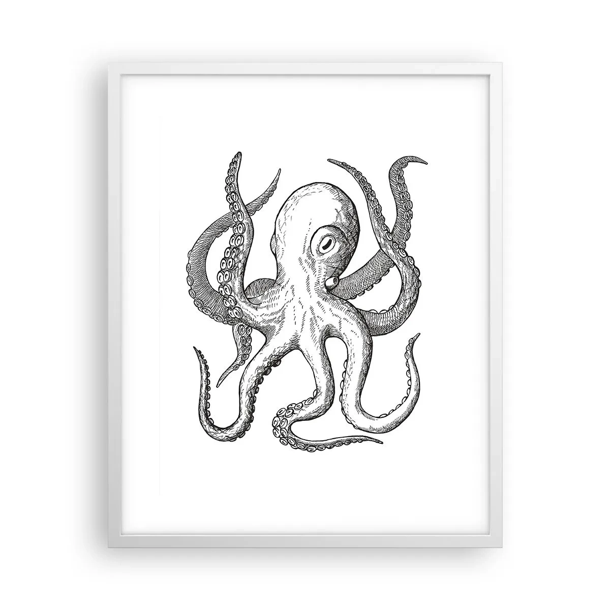 Affisch i vit ram - Dansar med vågorna - 40x50 cm