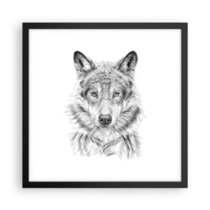 Affisch i svart ram - En född ledare - 40x40 cm