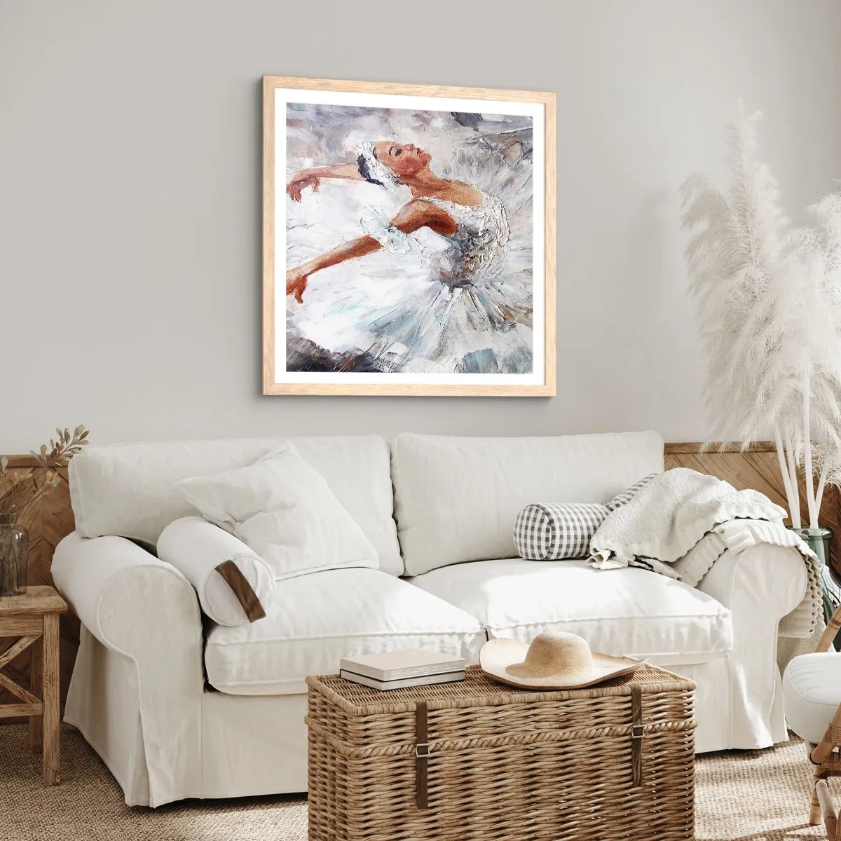 Affisch i ram av ljusek - Fin och lätt som tyll - 40x40 cm