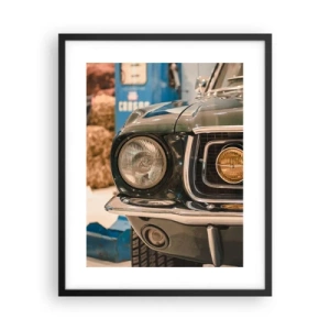 Affisch i svart ram - Ett möte med legenden - 40x50 cm