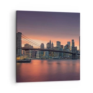 Canvastavla - Bild på duk - Doppad i lila tystnad - 60x60 cm