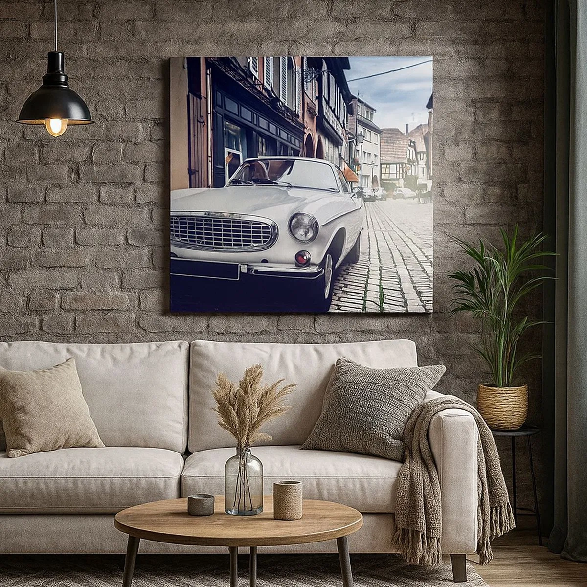 Canvastavla - Bild på duk - Det förflutna är idag - 30x30 cm