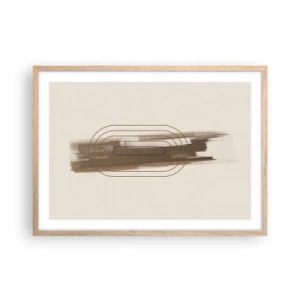 Affisch i ram av ljusek - Grå blåst - 70x50 cm