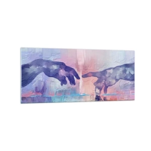 Glastavla - Bild på glas - Den gudomliga gnistan av liv - 120x50 cm