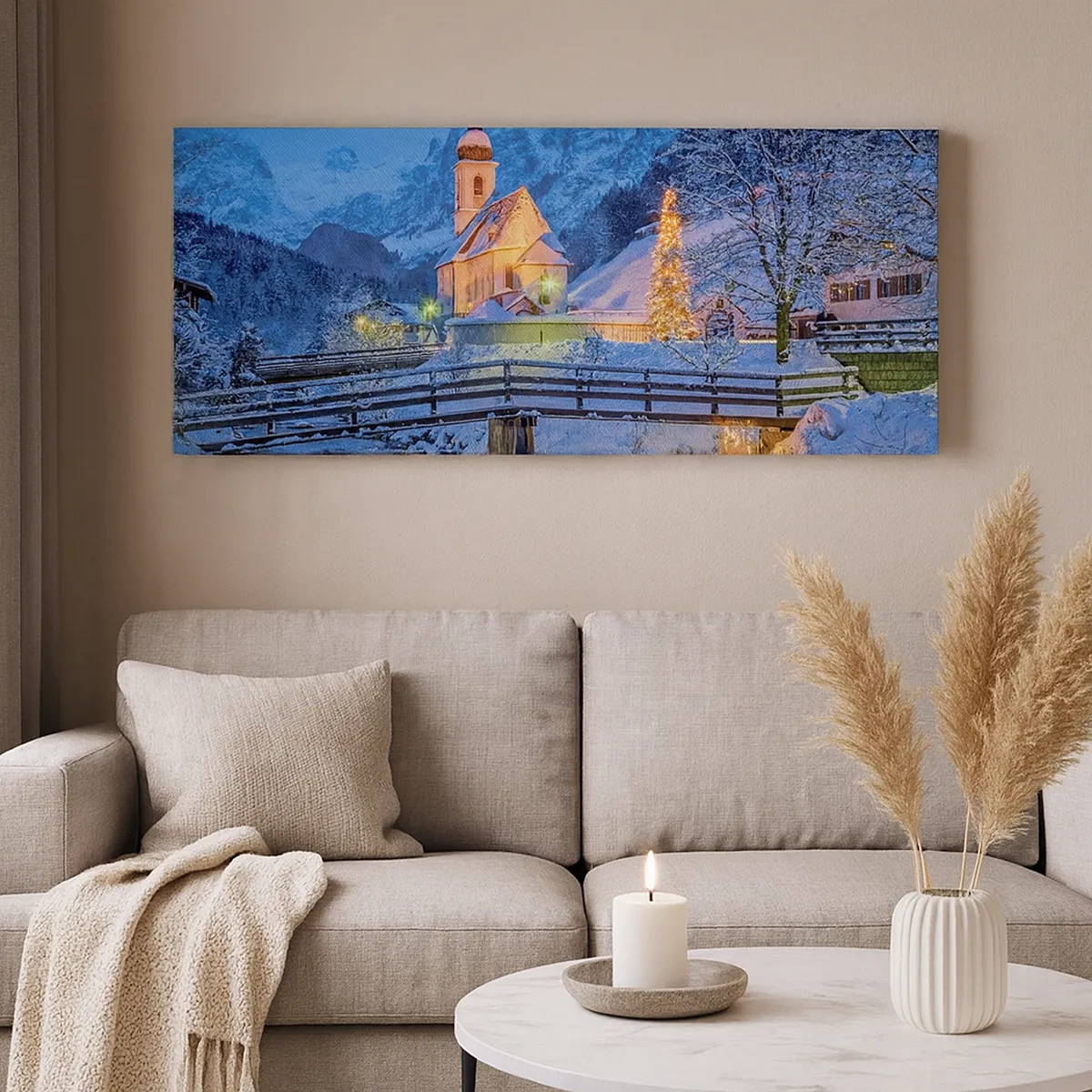 Canvastavla - Bild på duk - Julens anda - 30x30 cm