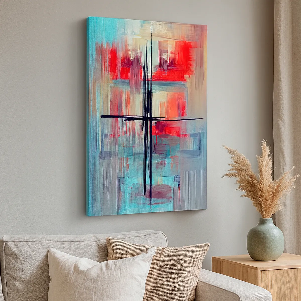 Canvastavla - Bild på duk - Landskap i en okänd dimension - 50x70 cm