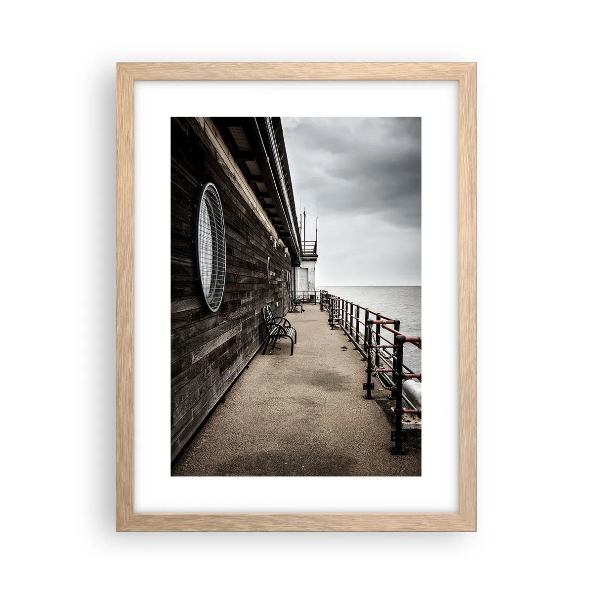 Affisch i ram av ljusek - Tiden har stannat - 30x40 cm