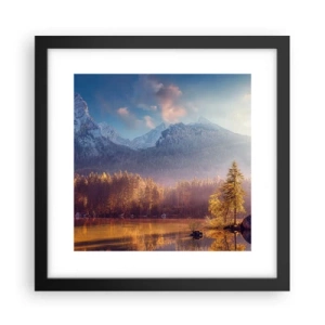 Affisch i svart ram - I berg och dalar - 30x30 cm