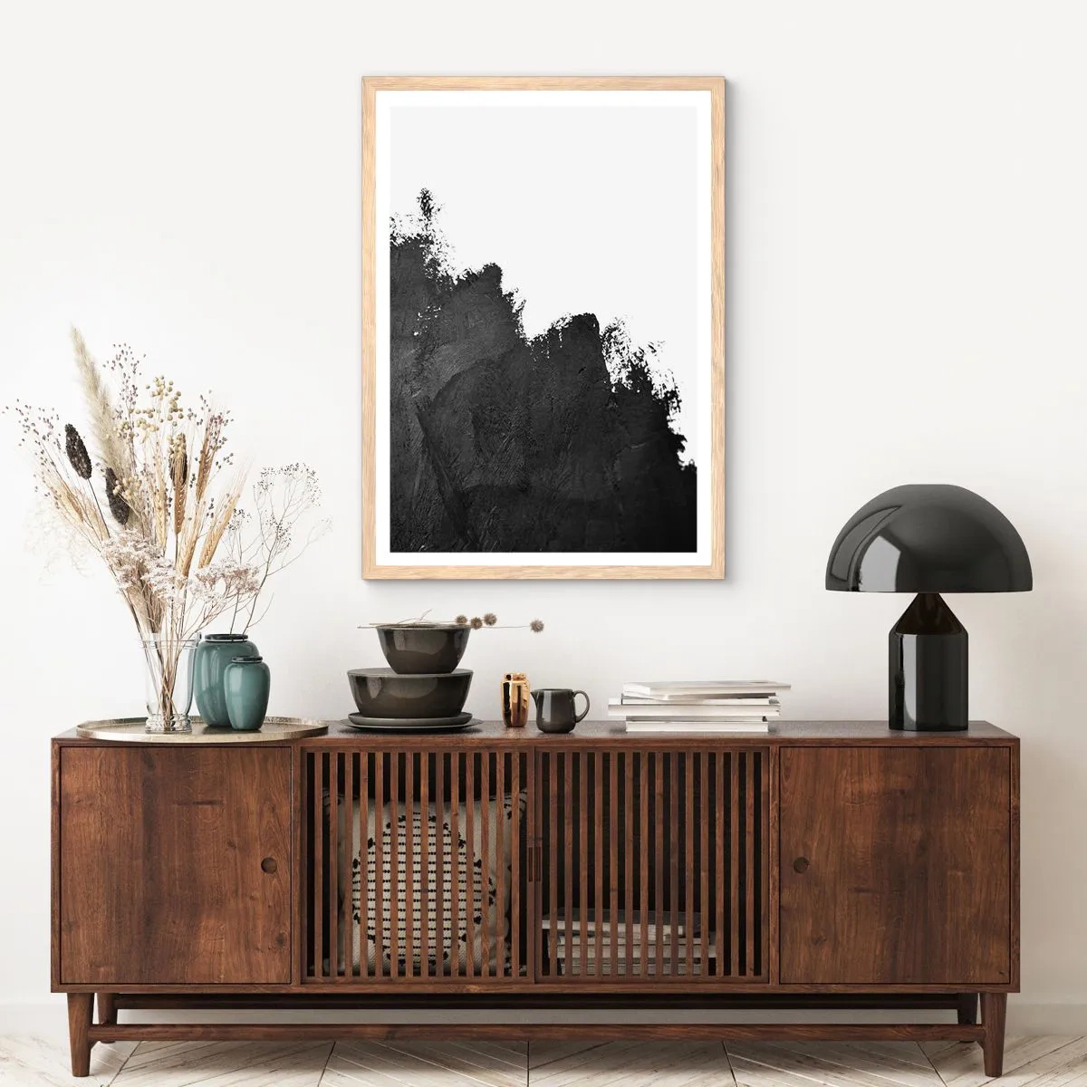 Affisch i ram av ljusek - Element: jord - 50x70 cm