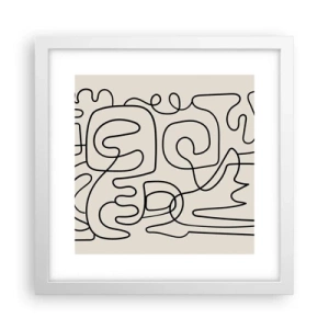 Affisch i vit ram - Följ spåret - 30x30 cm