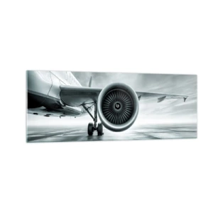 Glastavla - Bild på glas - Kraften finns! - 140x50 cm