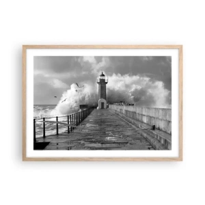 Affisch i ram av ljusek - Orädd  - 70x50 cm