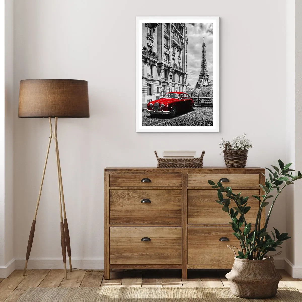 Affisch i vit ram - Rovdjuret i staden - 70x100 cm